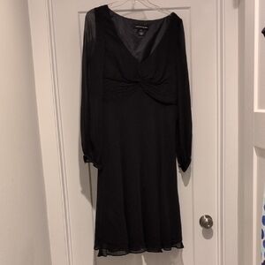 Jones New York Black Long Sleeve Dress